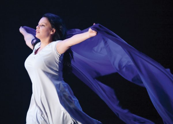 Dancer Madelaine McCallum performs “Cooking It Up Métis” from Yvonne Chartrand’s traditional Métis and contemporary dance company V’ni Dansi.