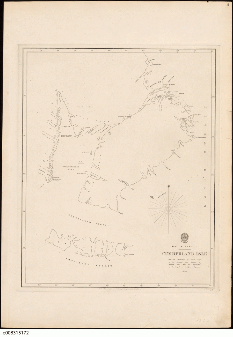 Map showing historic information used by Europeans